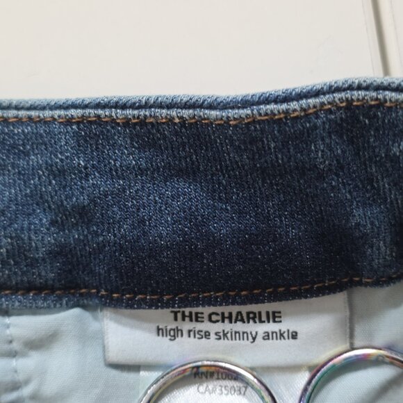 Joes Jeans Womens 28 Blue The Charlie High Rise Skinny Ankle Side Denim Braids - Picture 15 of 16